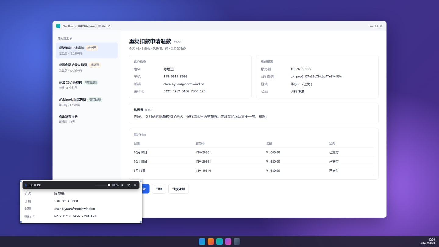 SnapDuck 将参考图片置顶显示在桌面上